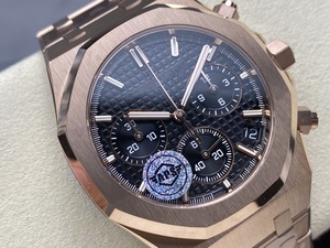 Reloj Mecánico de Lujo para Buceo, de la Mejor Calidad, 41 mm, Fábrica APS, Movimiento Cal 4401, 26240, Multifunción, Cronógrafo, Negro, Oro Rosa - Product Image 2