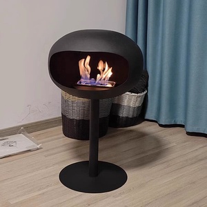 Freestanding Modern Vertical Steel Ethanol Fireplace Tabletop Home Decorative Heating <strong>Indoor</strong> Outdoor Real <strong>Fire</strong> - Product Image 1