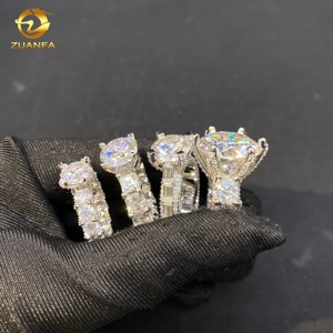Luxury Women VVS Moissanite Hip Hop Jewelry <strong>Rings</strong> <strong>925</strong> <strong>Silver</strong> Fine Jewelry Full Diamond Iced Out Wedding Engagement <strong>Ring</strong> - Product Image 5