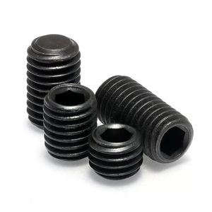 M3 <b>M4</b> M5 M6 M8 M10 DIN913 Grade 12.9 Black Oxide Steel Hex Grub Socket Set <b>Screws</b> with Flat Point - Product Image 2