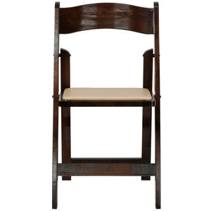Chaise pliante en bois massif avec assise rembourrée pour événements extérieurs, banquets de jardin et <span class=keywords><strong>location</strong></span> pour événements de style ferme moderne - Product Image 3