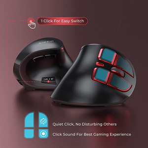 เมาส์ไร้สาย 2.4GUSB BT โหมดคู่ ออกแบบตามหลักสรีรศาสตร์สำหรับคนถนัดขวา เมาส์แบบตั้ง ชาร์จได้ ใช้กับ Mac ได้ - Product Image 3