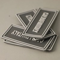 Écusson de couture personnalisé haut de gamme en PVC souple et caoutchouc de silicone, grand logo étoile 3D pour vêtements et sacs