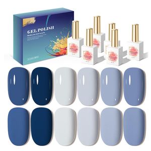 AILANUO 15ml Macaron Gel esmalte de uñas con caja 6 colores Semipermanente Set UV Gel Soak Off Nail Art Kit barniz para manicura - Product Image 1