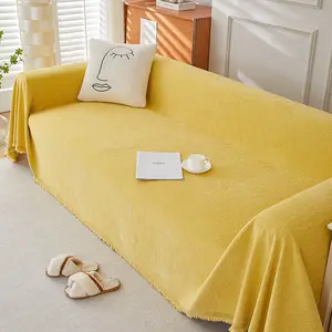 Chenille Toalla de pelo simple moderno minimalista sofá cubierta de tela sofá cojín tela antideslizante cuatro estaciones universal