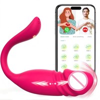 APP-gesteuerter Tragbarer Slip-Vibrator Silikon Klitoris-Stimulator Teleskopisches Vibrierendes Ei Erwachsenen-Analvibrator