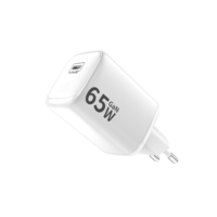 Cargador Justlink PD de 65W GaN con Adaptador USB-C y USB-A, Enchufe EU/US/UK, con Protección Contra Incendios para iPhone