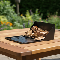 Boîte à fumée en forme de V antiadhésive de qualité supérieure, accessoires pour barbecue, copeaux de bois, boîte à fumée robuste pour grillades en plein air, résistante à la chaleur, facile à nettoyer