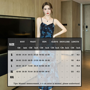 ZYHT 21227 venta al por mayor azul marino flocado mariposa mujeres vestido Casual verano largo Sexy Cami tanque sol vestidos - Product Image 5