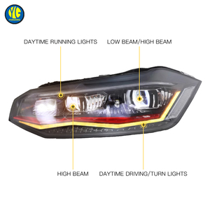 Yu Guang cho Volkswagen Polo <span class=keywords><strong>6</strong></span> <span class=keywords><strong>Led</strong></span> Đèn Pha 2019 2020 2021 đầu đèn nâng cấp tsi GTI phiên bản MK6 xe phía trước đầu ánh sáng đèn - Product Image 5