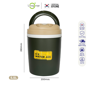 เวียดนาม OEM/ODM กระติกน้ำแข็งแบบพกพา 5 ลิตร PP รุ่นใหม่ สีกากีเบจ เก็บความเย็นได้นาน รับทำโลโก้ตามสั่ง - Product Image 4
