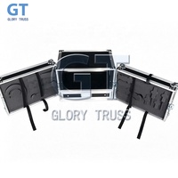Système audio personnalisé, amplificateur, transport, flight case, rack 4U avec 2 tiroirs de rangement