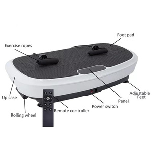<span class=keywords><strong>Plateforme</strong></span> <span class=keywords><strong>vibrante</strong></span> pour exercices du corps entier, machine d'oscillation <span class=keywords><strong>3D</strong></span> avec télécommande et bandes pour la perte de poids et l'entraînement à domicile - Product Image 1