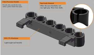 Support de lunette <span class=keywords><strong>KSG</strong></span> en aluminium pour selle latérale, calibre <span class=keywords><strong>12</strong></span>, porte-cartouches à 3 emplacements, accessoires de montage |   400x400x1.5mm |   Compatible avec le montage 20MM - Product Image 3