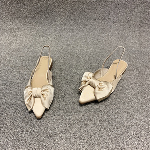 Summer Ultra Fine Fiber Solid Color Casual Slippers for Women's <b>Pointed</b> <b>Toe</b> <b>Flat</b> Bottomed Anti Sandals - Product Image 4