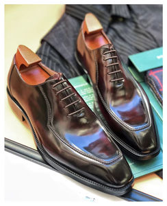 Premium High Quality Italian Dress Formal <b>Shoes</b> Slip-On <b>Black</b> Brown Genuine Leather Handmade Man's Party Business <b>Oxford</b> Arch - Product Image 4