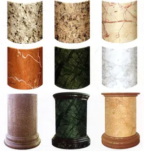 Columns indoor outdoor decoration round cladding exterior indoor decorative wall marble stone columns columns for house cn fuj