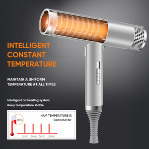 Secador de pelo eléctrico iónico profesional, máquina con Motor de alta velocidad, 3 Ajustes de calor, 1600W - Product Image 4
