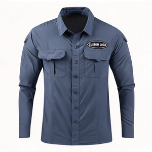 Camicia da Pesca Personalizzata con Bottoni, Protezione UV SPF50, Asciugatura Rapida, Manica Lunga, Abbigliamento Outdoor <span class=keywords><strong>Maja</strong></span>, Camicia Tattica Safari per Uomo - Product Image 1
