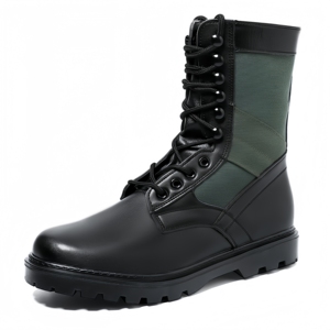 Bottes Martin mi-hautes en cuir véritable, chaussures de randonnée longues pour l'extérieur, grandes tailles - Product Image 5