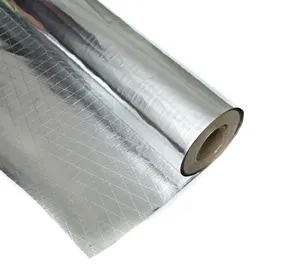 Professional Reinforced Aluminum Foil 3 way laminated Scrim paper aluminium roofing foil