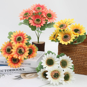Artificial Sunflower Bouquet 27cm High Simulation Silk Flower Home Decor <b>Wedding</b> Decoration Outdoor <b>Props</b> - Product Image 2
