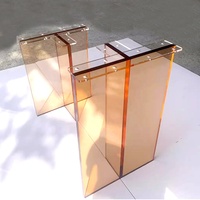 Pieds de table en acrylique transparent personnalisés EOM, base de table à manger en forme de T pour restaurant, maison, café, pieds de table en lucite