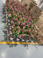 Arbre artificiel de bougainvillier de luxe pour intérieur et extérieur avec pot, décoration pour la maison