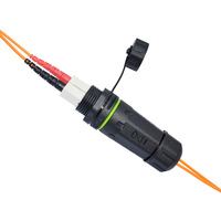 Conector de Fibra Óptica SC Dúplex Impermeable para Montaje en Panel, Adaptador para Exteriores IP67/IP68 para FTTA FTTH