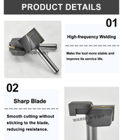 Warrior's Bit 1/4 inci High Speed Steel 2-Flute Alat Pemotong Kayu untuk Mesin Grooving dan Milling CNC OEM/ODM
