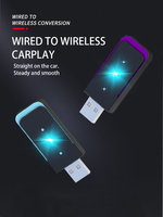 Adaptor USB Mini Carplay Android 2 in 1, Dongle Auto logo kustom 2 in 1 Wireless Carplay Plug & Play 5Ghz WiFi Fast Connect