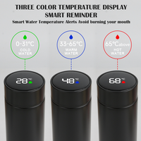 Mug Thermique 500 ml avec Infuseur à Thé, Écran Tactile, Flasque Isotherme Scellée Sous Vide, Affichage LED de Température, Bouteille Intelligente Isolée