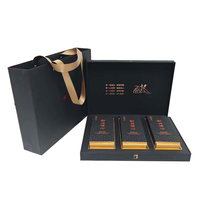 Boîte en papier rigide personnalisée, noire mate, de luxe, magnétique, écologique, recyclable, portable, avec logo en feuille estampée, pour emballage cadeau, avec poignée