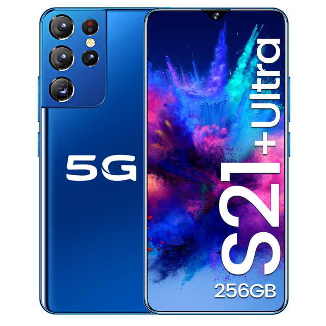 Hot Selling S21+ ULTRA Original 12gb+512gb 16MP+32MP Face Unlock Full Display Android 11.0 Cell Phone Smart Mobile Phone