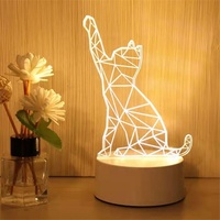 Base en plastique moderne avec image personnalisable Veilleuse LED visuelle 3D romantique cadre acrylique avec lumière