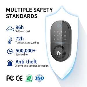 Oyo thời trang chống cháy Keyless nhập vân tay điện tử khóa cửa với bàn phím vật lý chốt cửa trước khóa thông minh - Product Image 2