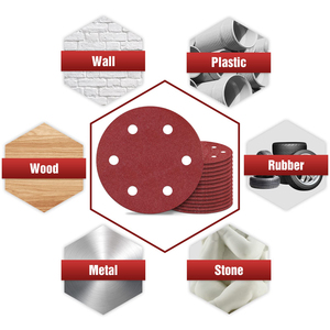 أقراص صنفرة رمل من أكسيد الألومنيوم 9 بوصة و 6 فتحات ، قرص صنفرة حلقي ، لطحن خشب صنفرة الحوائط الجافة - Product Image 6