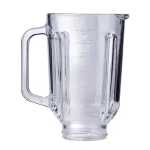 1.5L Factory low price mixer spare parts blender glass jar juice cups replacement of glass components blender glass parts