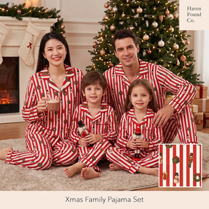 Individuell Bedrucktes Pyjama-Set Gemütliches Weihnachts-Katzen-und-Hunde-Motiv OEM POD Maßgeschneiderte Familien-Passende Pyjama-Anzüge - Product Image 6