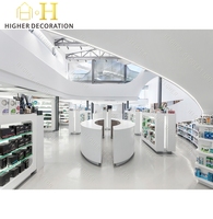 Comptoir de présentation pour pharmacie, vitrine de pharmacie personnalisée, comptoir de présentation pour pharmacie moderne