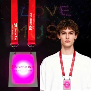 Bulk LED Chest Badges - OEM/ODM Plastic Light-Up Lanyard for Corporate Parties & Promotional <b>Gifts</b> - Product Image 1