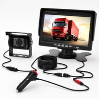 Système de caméra de recul HD 7 pouces avec 18 LED de vision nocturne IR, caméra étanche 4 broches pour camion, remorque, camping-car