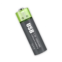 Logo Kustom Baterai Lithium Multi-fungsi USB Isi Ulang 1.5V 1500mWh Kapasitas Besar Pengisian Cepat