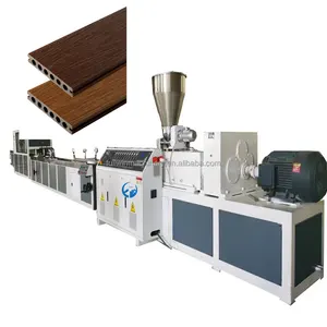 Wood-plastic waterproof and moisture-proof WPC/PE decking floor extruder/WPC profile machine