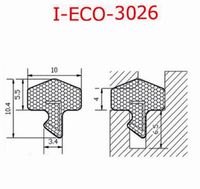 Joint d'étanchéité de porte de fenêtre de haute qualité d'approvisionnement d'usine I-ECO