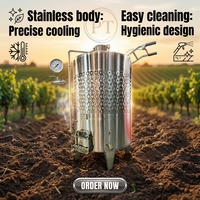 Cuve de fermentation automatique en acier inoxydable de 5000 L avec système de pompage, contrôlée par PLC