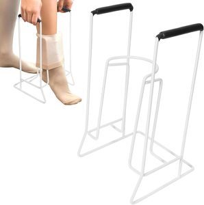 Venta al por mayor OEM cuidado de ancianos calcetín ayuda <span class=keywords><strong>calzadores</strong></span> plegables mango largo calcetín elástico Dispositivo de uso para poner en calcetines de compresión - Product Image 1