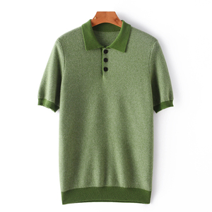 Vente <span class=keywords><strong>en</strong></span> gros d'usine de vêtements tricotés <span class=keywords><strong>en</strong></span> cachemire pour hommes à la mode pull à manches courtes polos <span class=keywords><strong>en</strong></span> <span class=keywords><strong>laine</strong></span> de grande taille pour hommes - Product Image 1