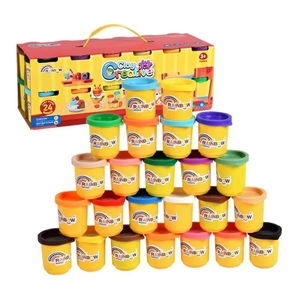 Ensemble de 12 couleurs d'argile à <span class=keywords><strong>modeler</strong></span> séchant à l'air, légère, DIY, argile magique douce, 50 grammes, pot de pâte colorée, jouet pour enfants - Product Image 1