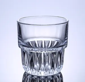 最畅销的钢化玻璃杯威士忌玻璃杯可堆叠酒吧KTV玻璃杯
